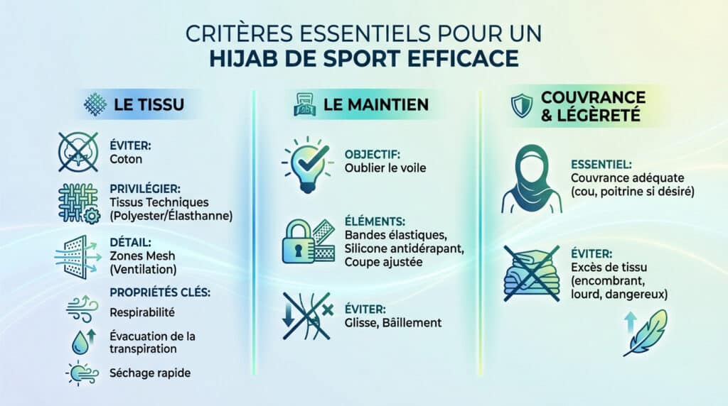 infographie hijab pour faire du sport