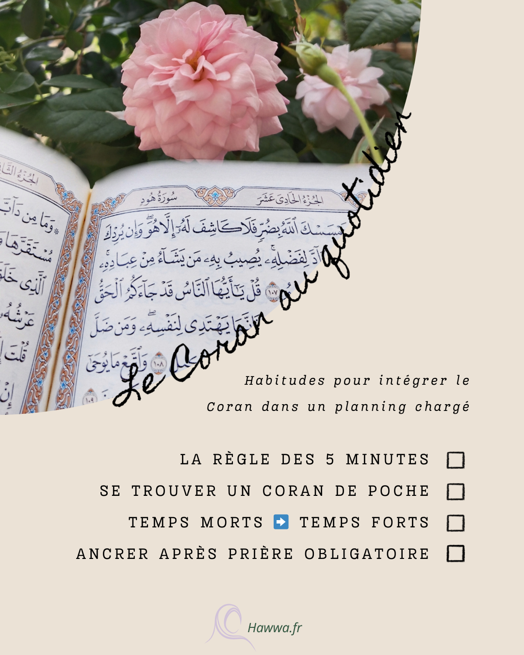 fiche mémo coran au quotidien