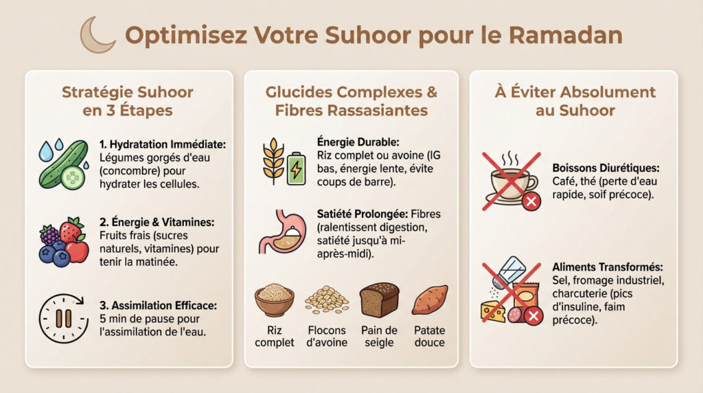 comment ne pas avoir faim pendant le ramadan