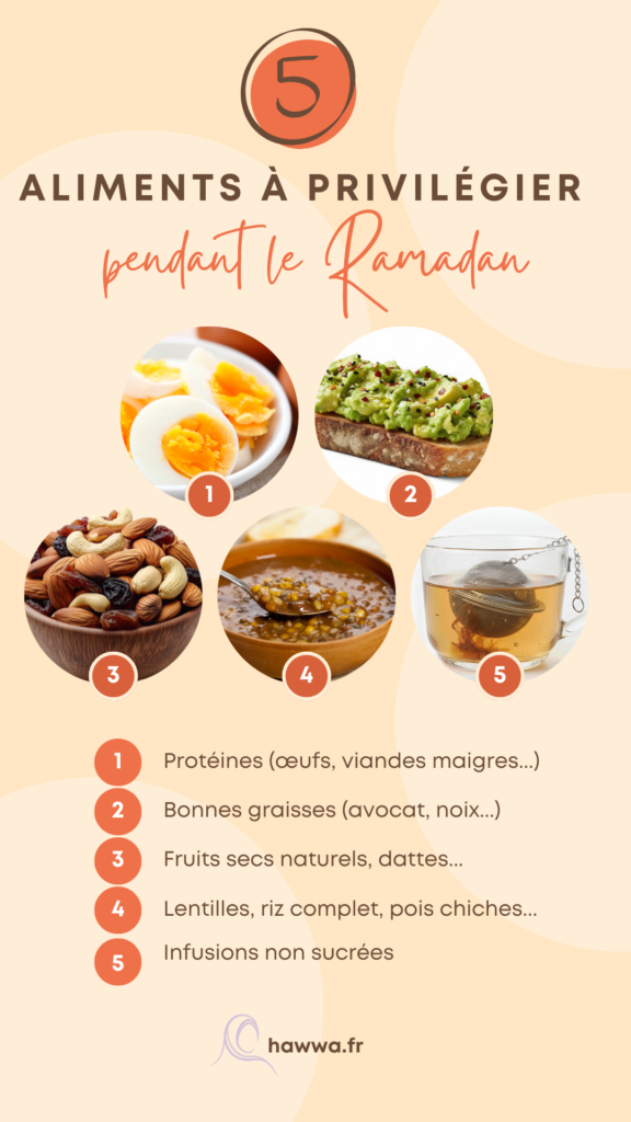 aliments à privilégier pendant le ramadan
