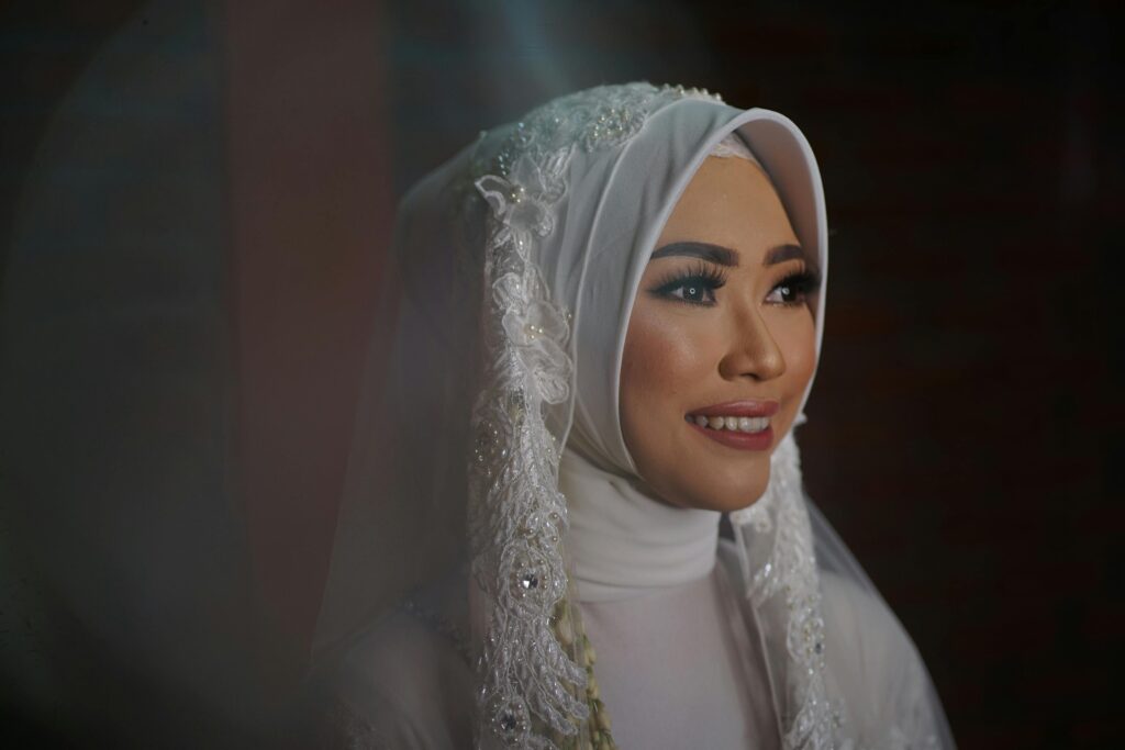 hijab pour robe de mariée