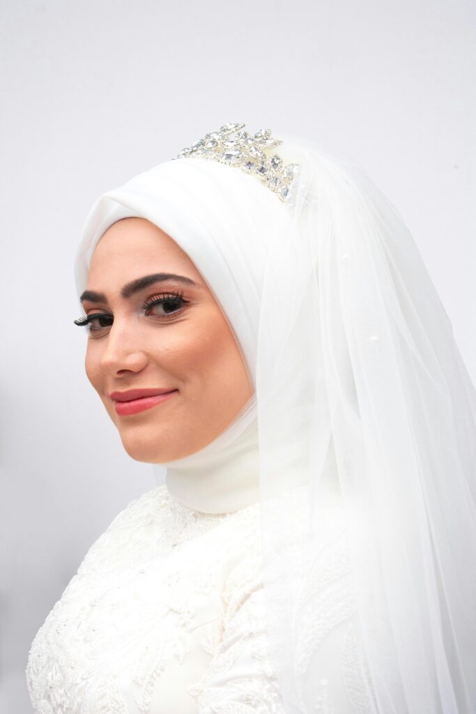 hijab pour robe de mariée