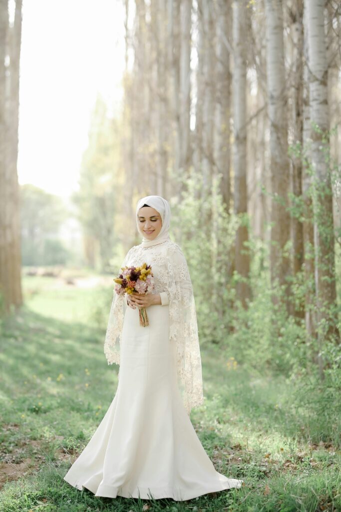 robe de mariée pour hijab sirène