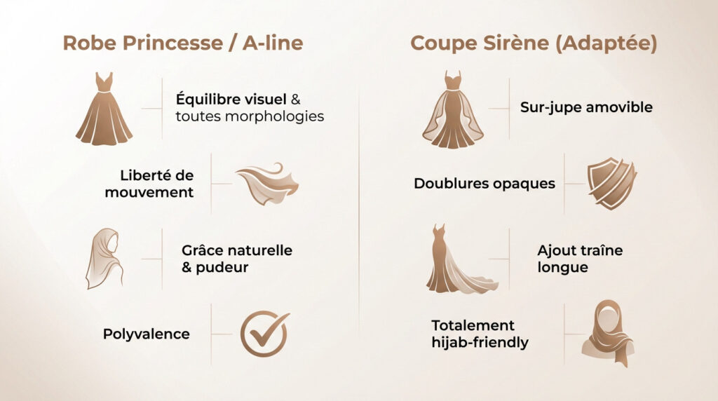 infographie robe de mariée pour hijab