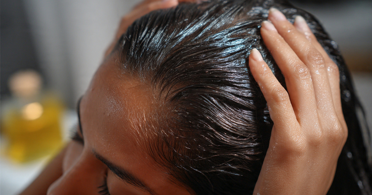 huile d'olive sur les cheveux