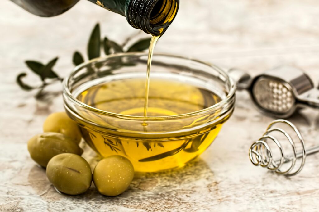 huile d'olive sur les cheveux