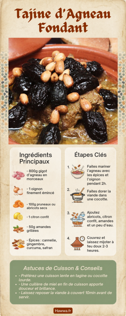 fiche recette tajine agneau
